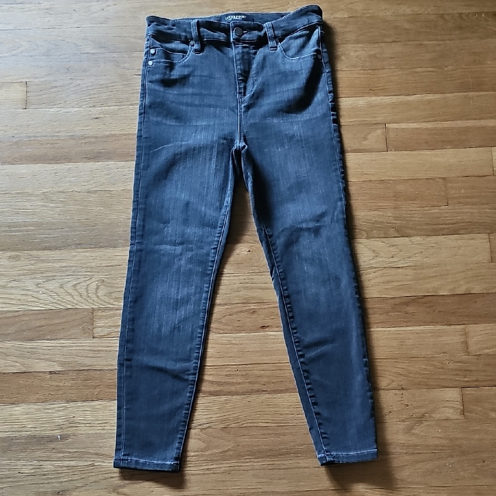 Liverpool Los Angeles Abby Skinny Stretch Black Jeans Women's Size 4 Petite